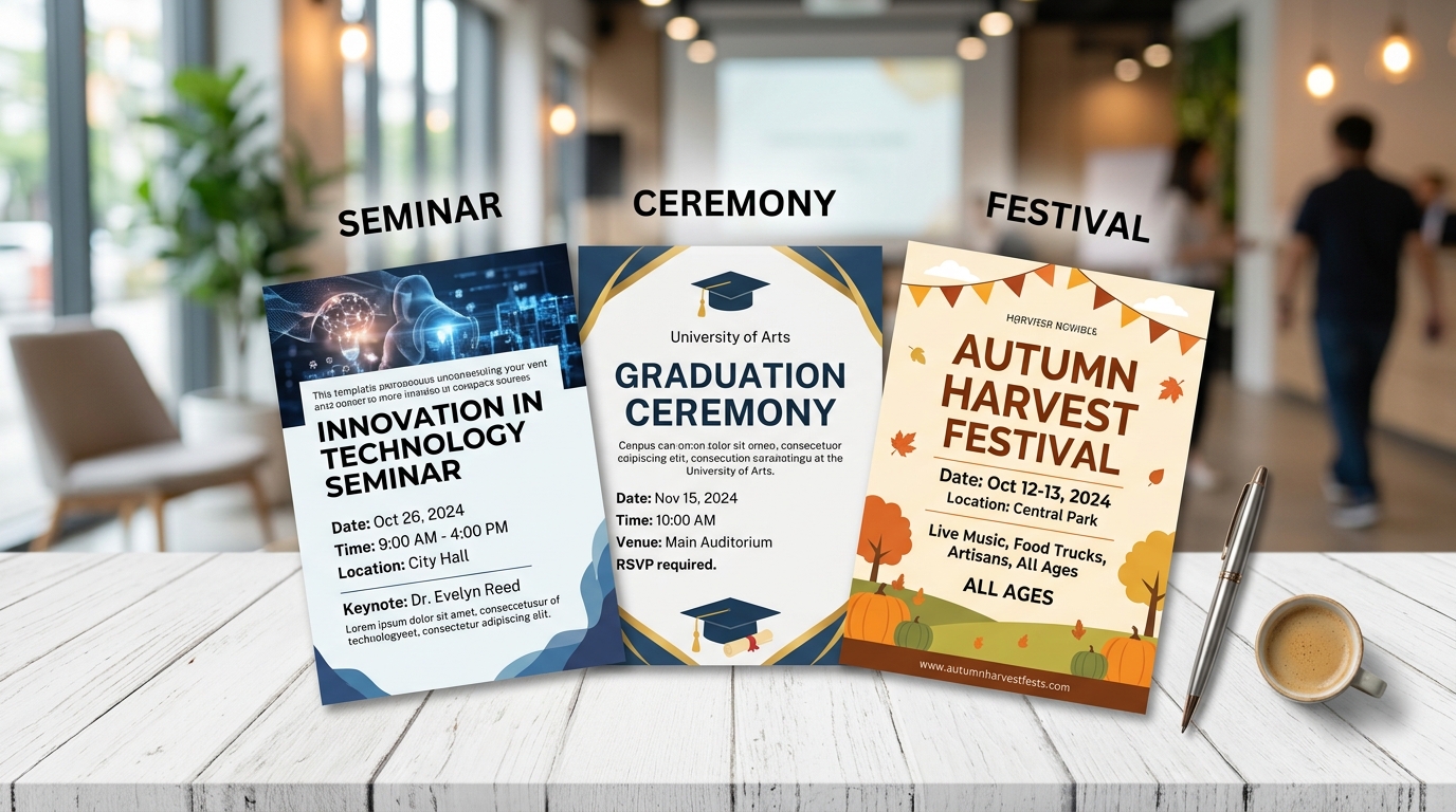 행사 안내문 템플릿 관련 이미지