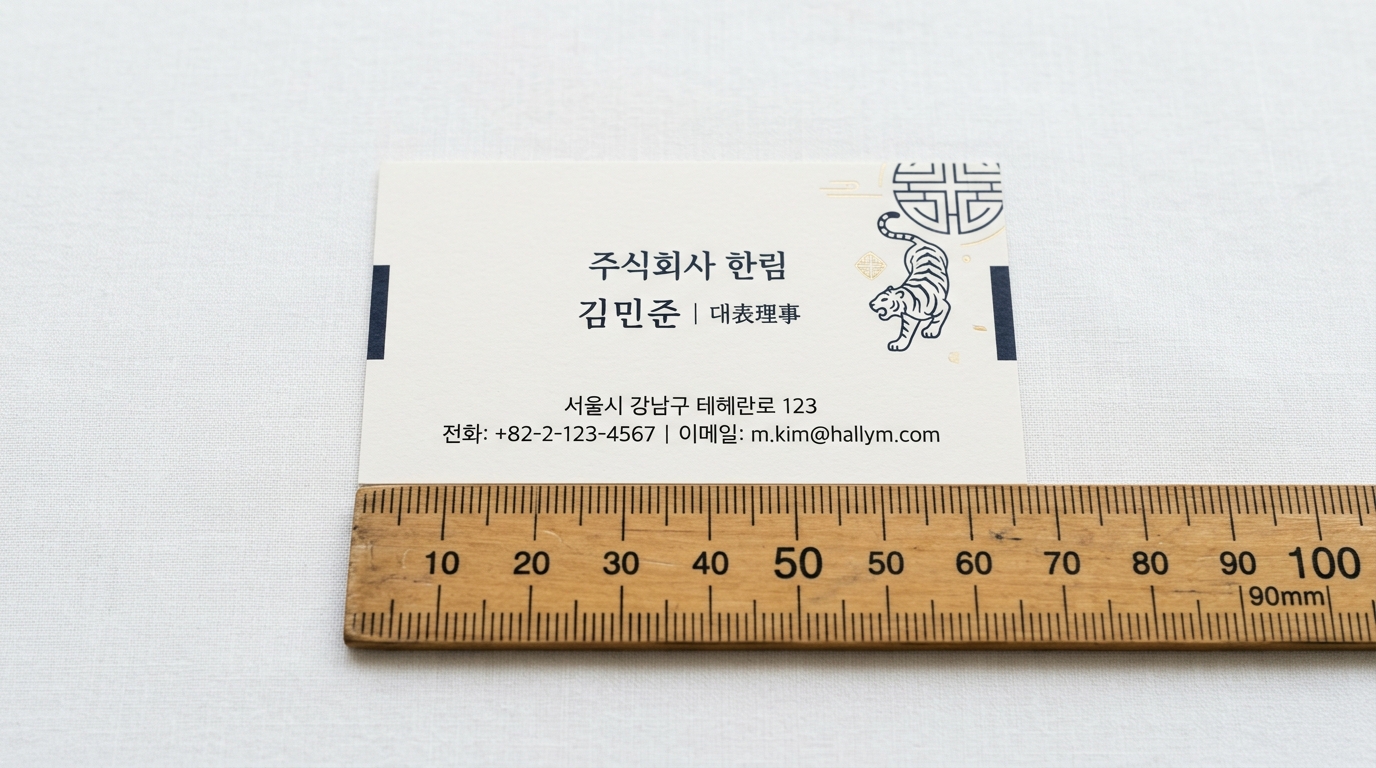 명함 사이즈 가이드 관련 이미지