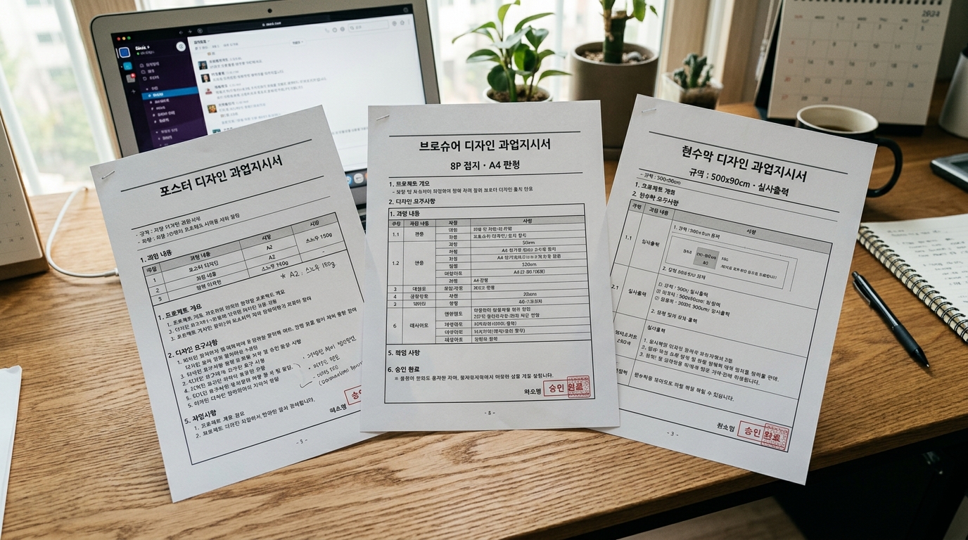 디자인 작업 발주 방법 관련 이미지