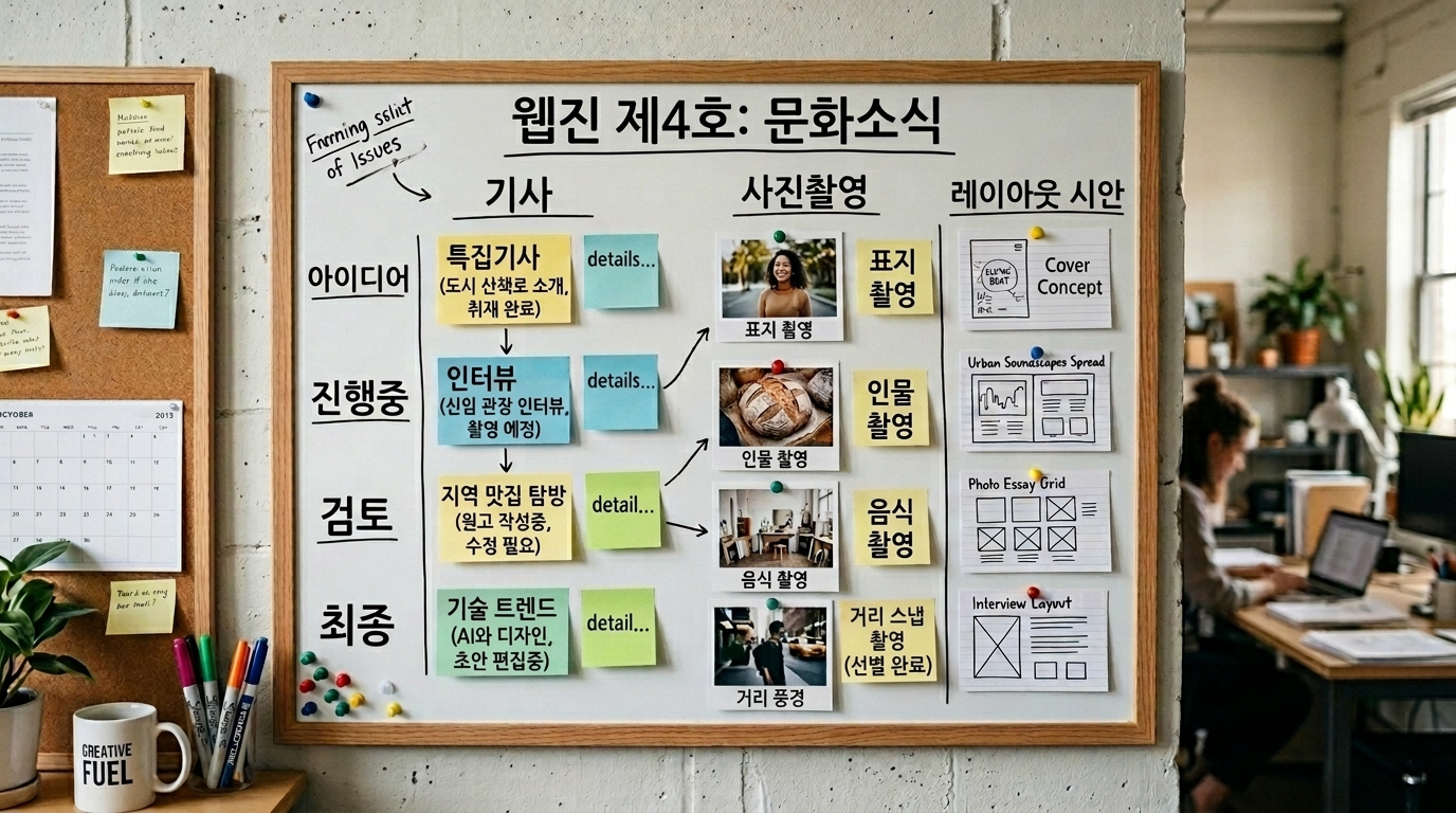 웹진 디자인 관련 이미지